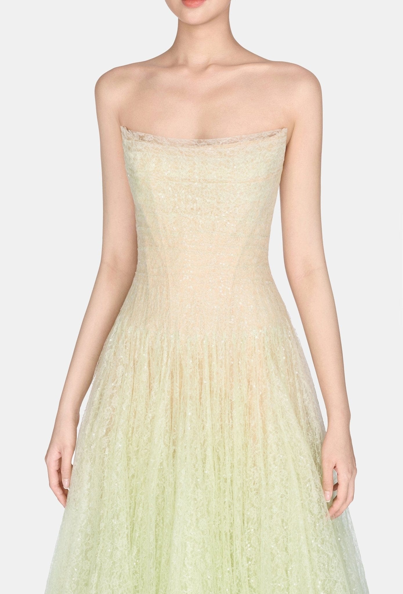 Mint Draped Lace Midi Dress - Montsand