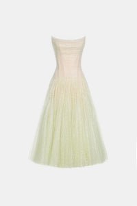 Mint Draped Lace Midi Dress - Montsand