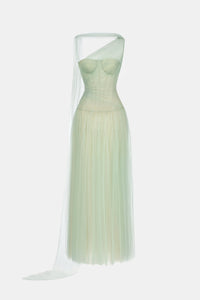 Mint Draped Maxi Dress - Montsand