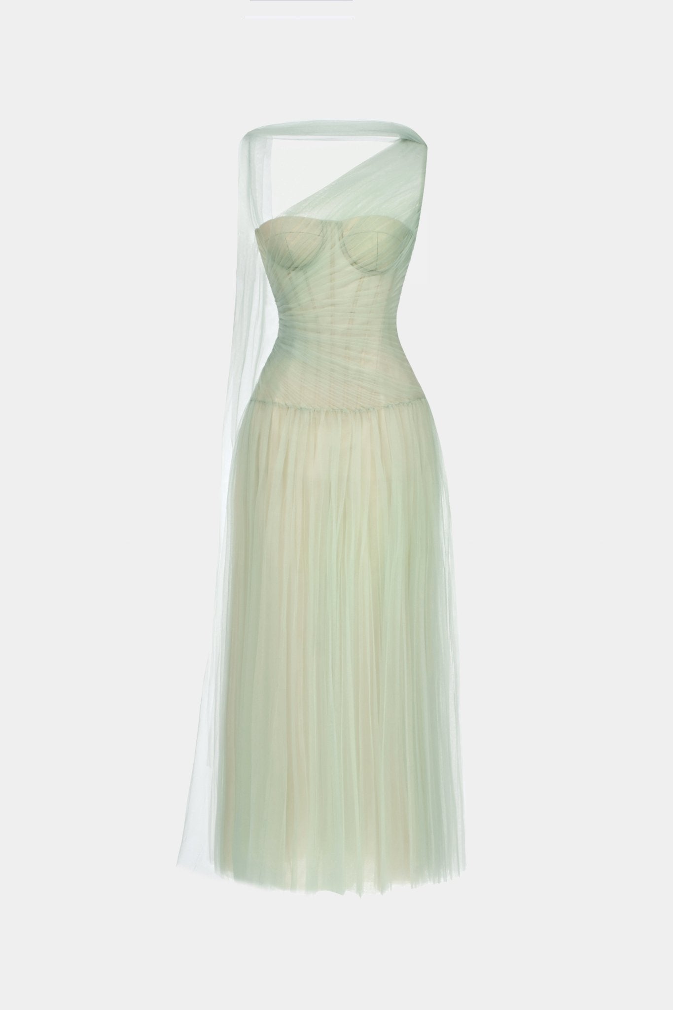 Mint Draped Midi Dress - Montsand