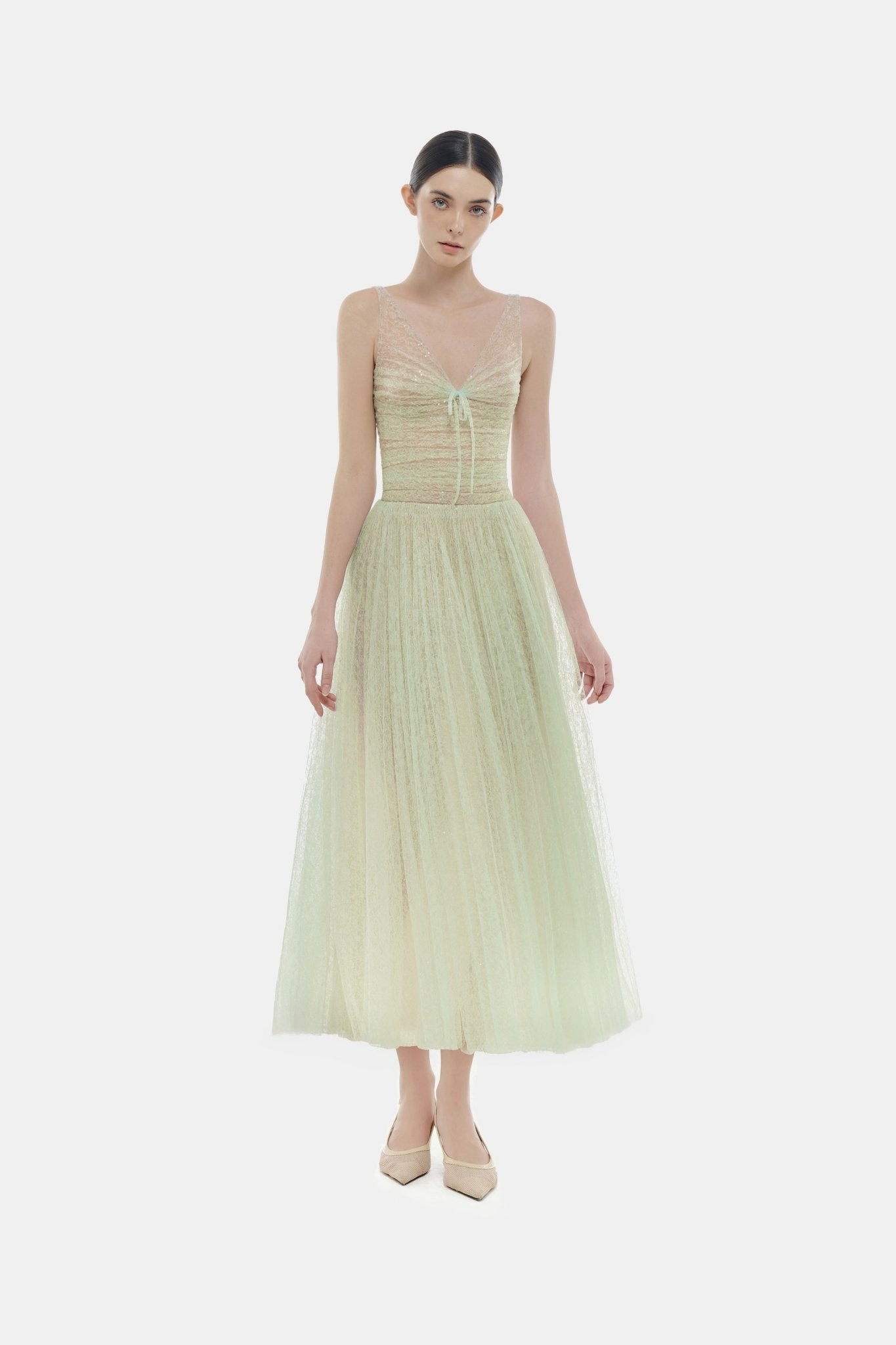 Mint Drapped Midi Dress Dresses Montsand