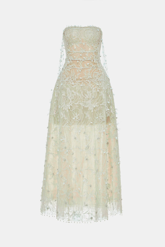Mint Floral String Maxi Dress - Montsand