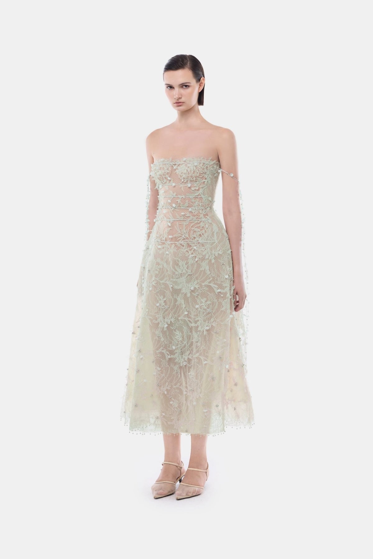 Mint Floral String Midi Dress - Montsand