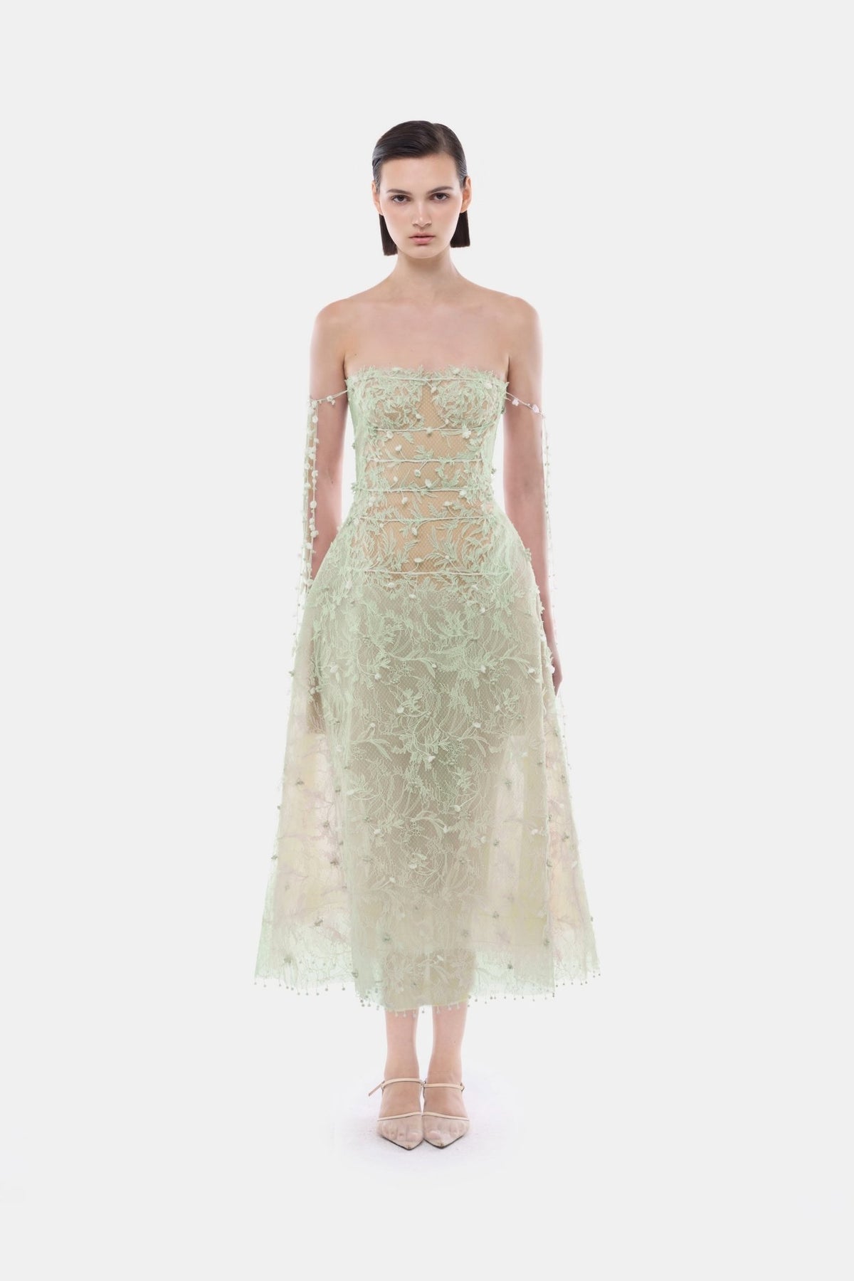 Mint Floral String Midi Dress - Montsand