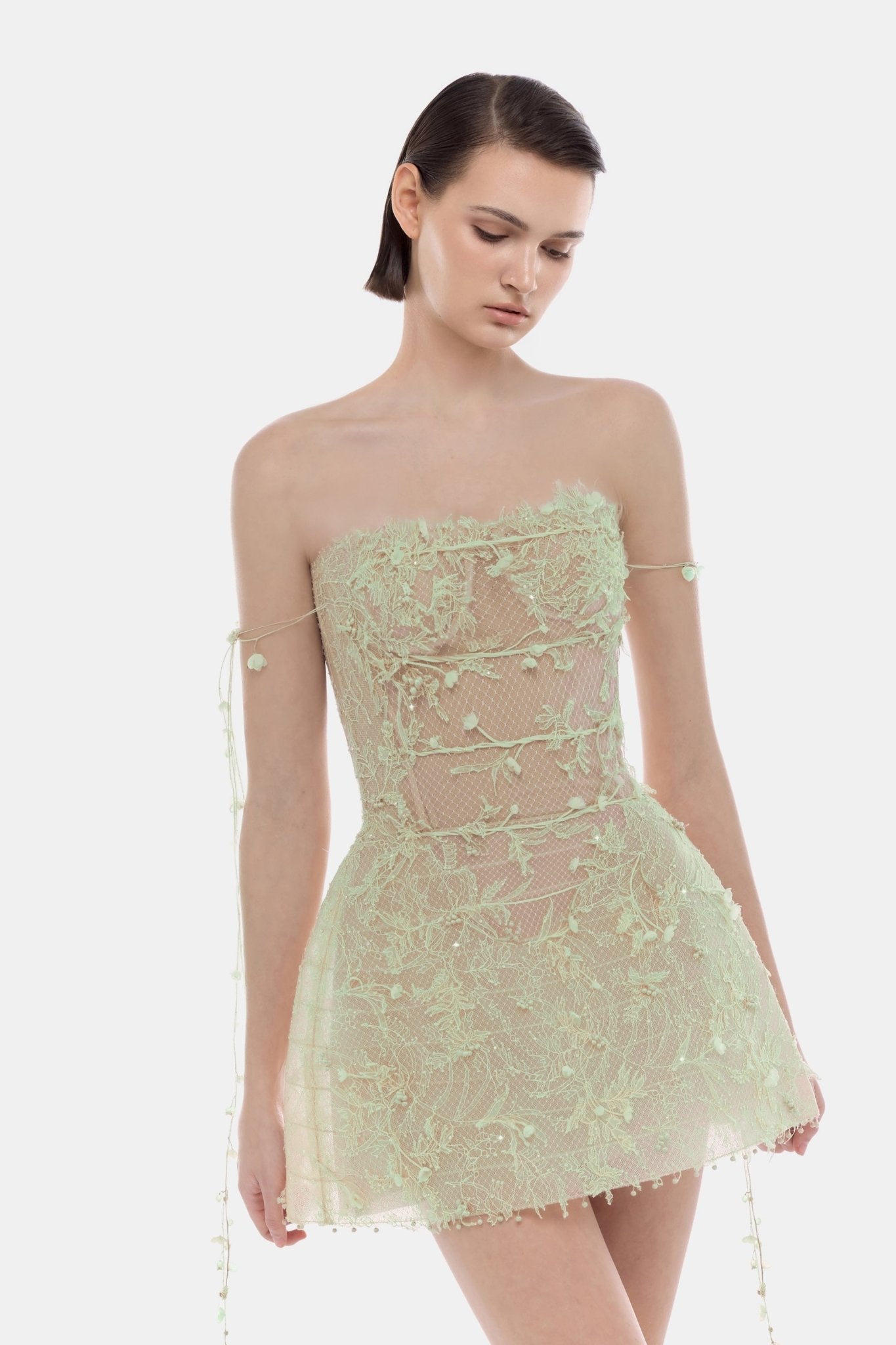 Mint Floral String Mini Dress - Montsand