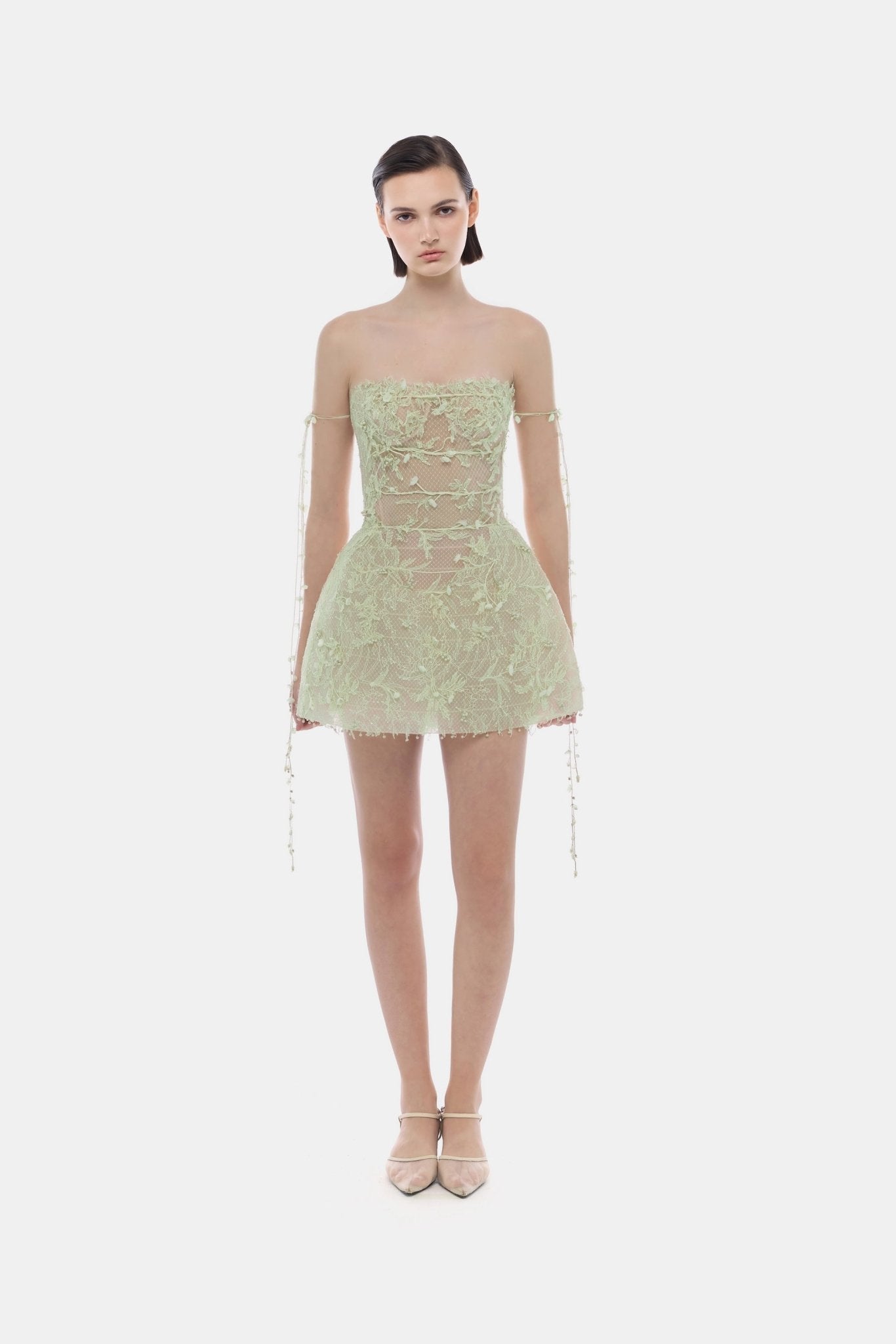 Mint Floral String Mini Dress - Montsand