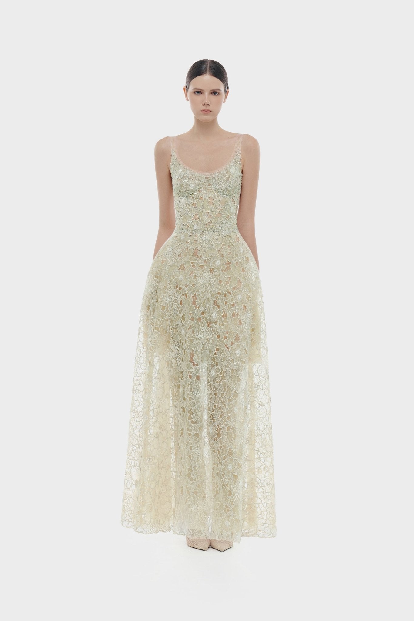 Mint Flower Lace Maxi Dress Dresses Montsand