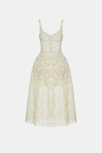 Mint Flower Lace Midi Dress Dresses Montsand