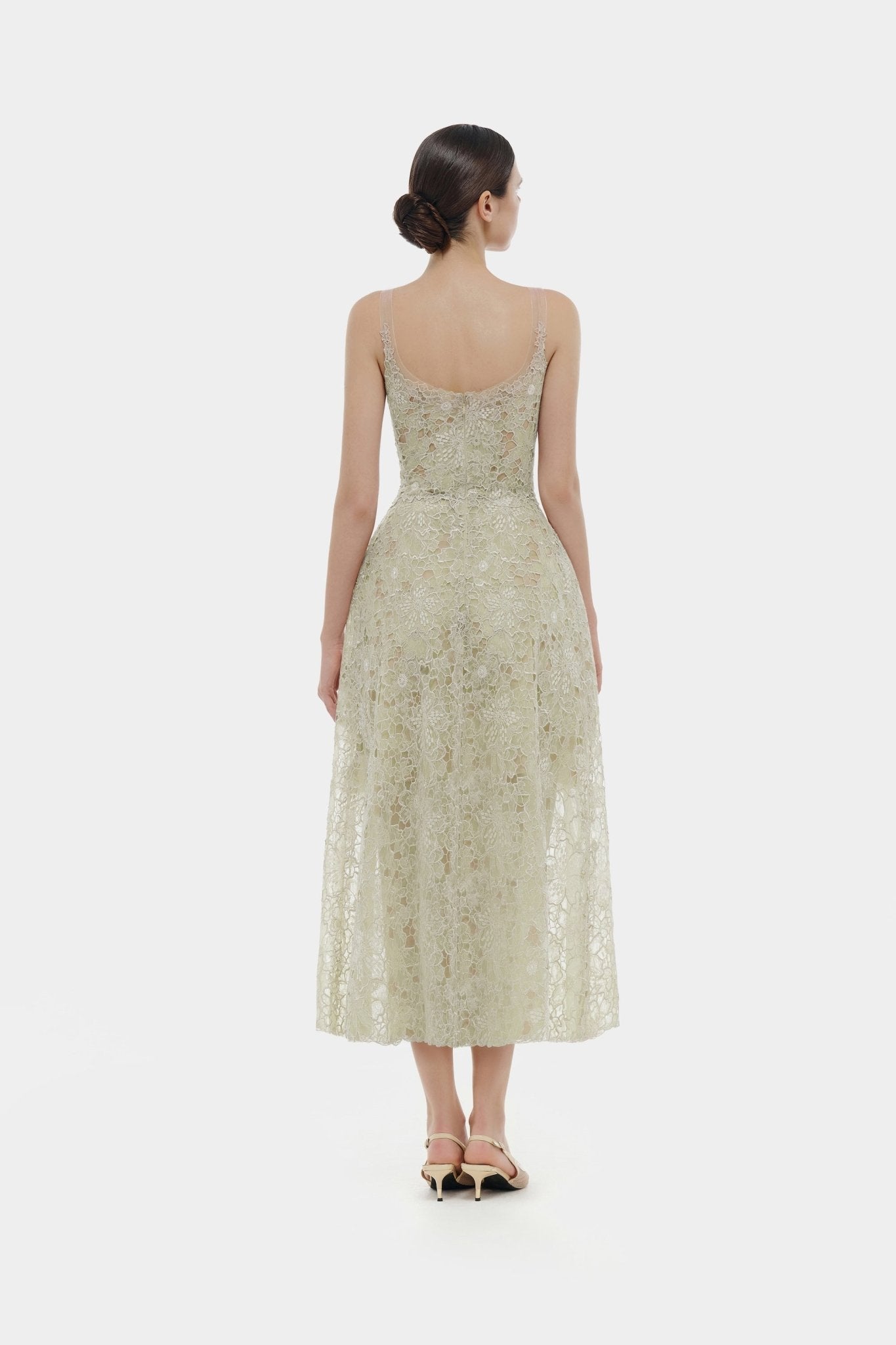 Mint Flower Lace Midi Dress Dresses Montsand