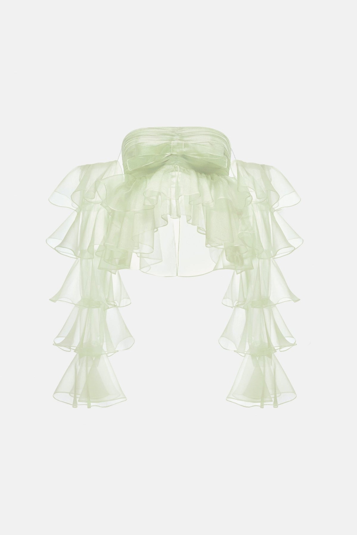 Mint Frill Organza Crop Top - Montsand