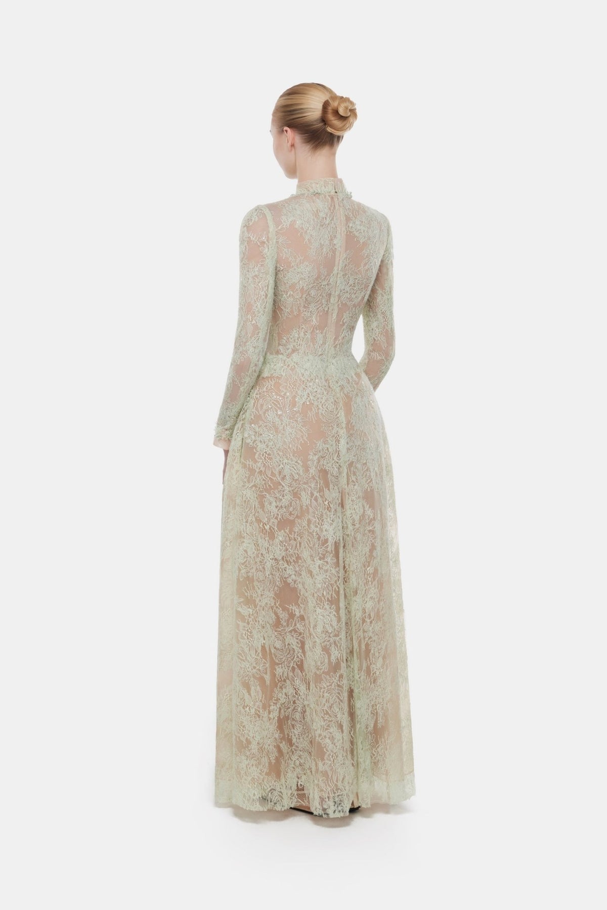 Mint Lace Botton Front Dress - Montsand