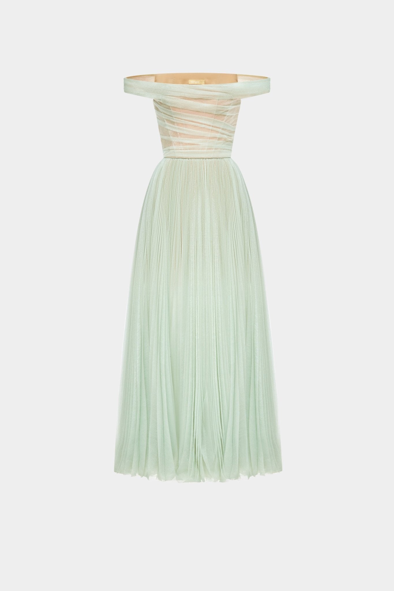 Mint Off - shoulder Midi Dress - Montsand