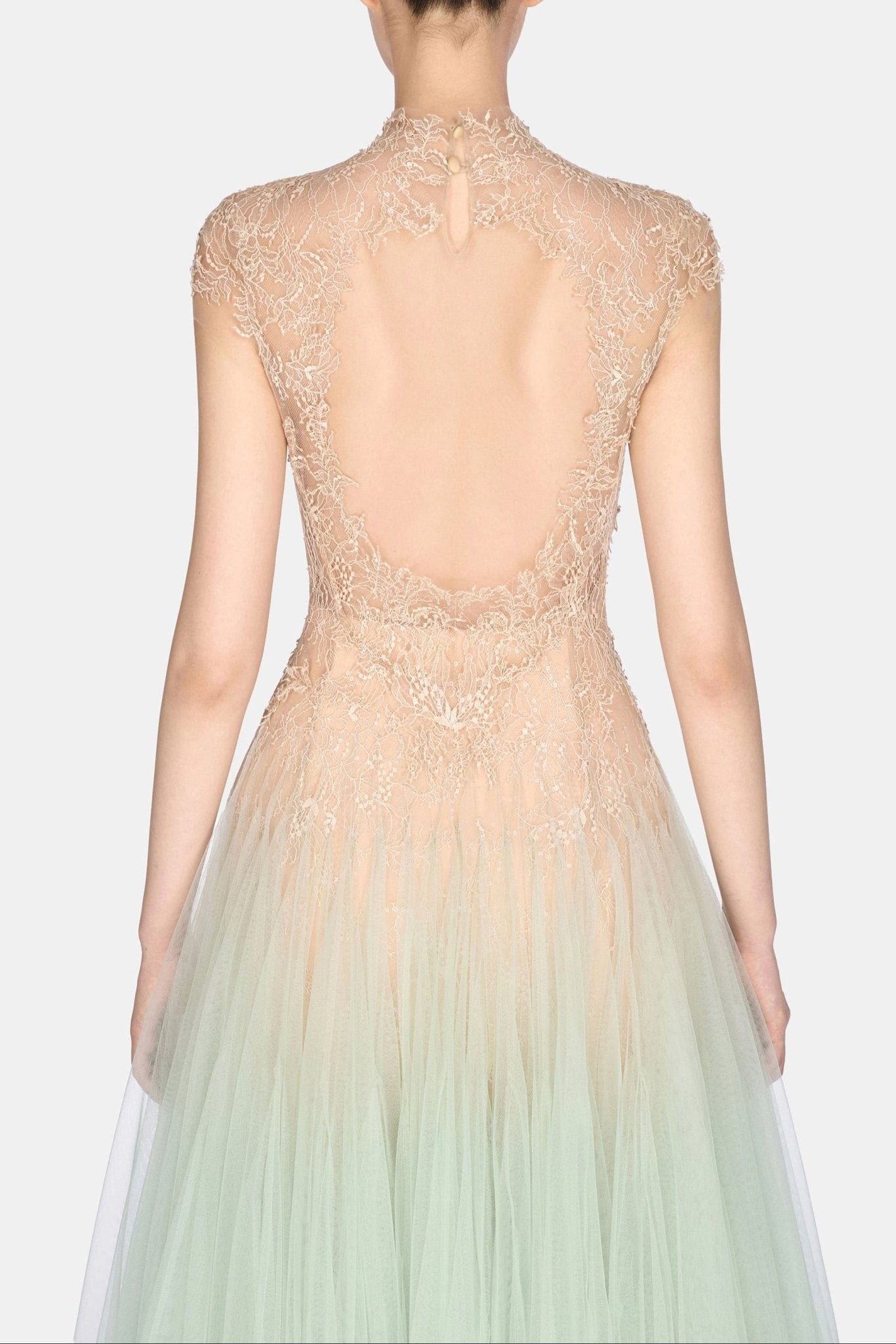 Mint Ombré Cut - Out Lace Dress - Montsand
