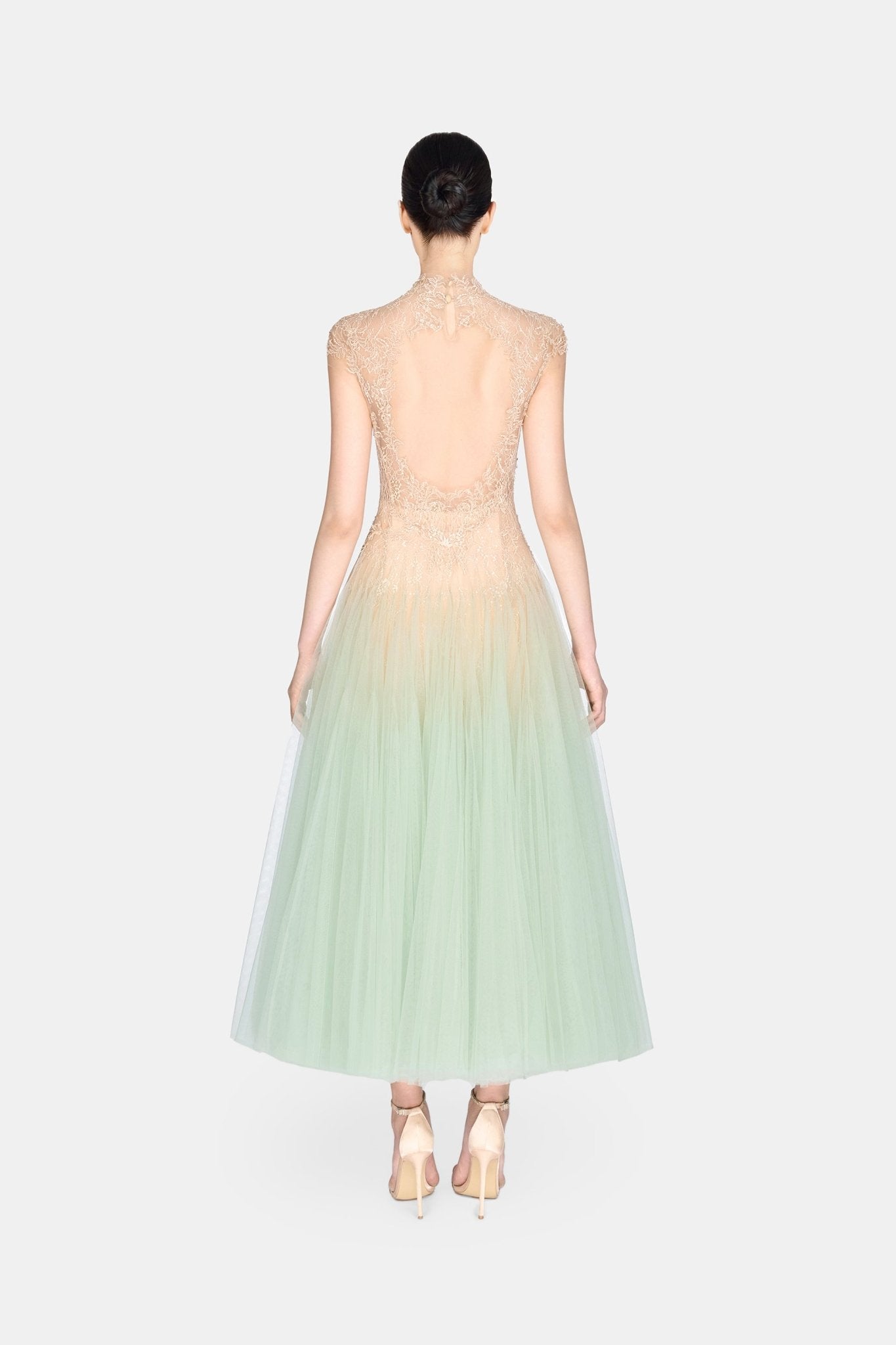 Mint Ombré Cut - Out Lace Dress - Montsand