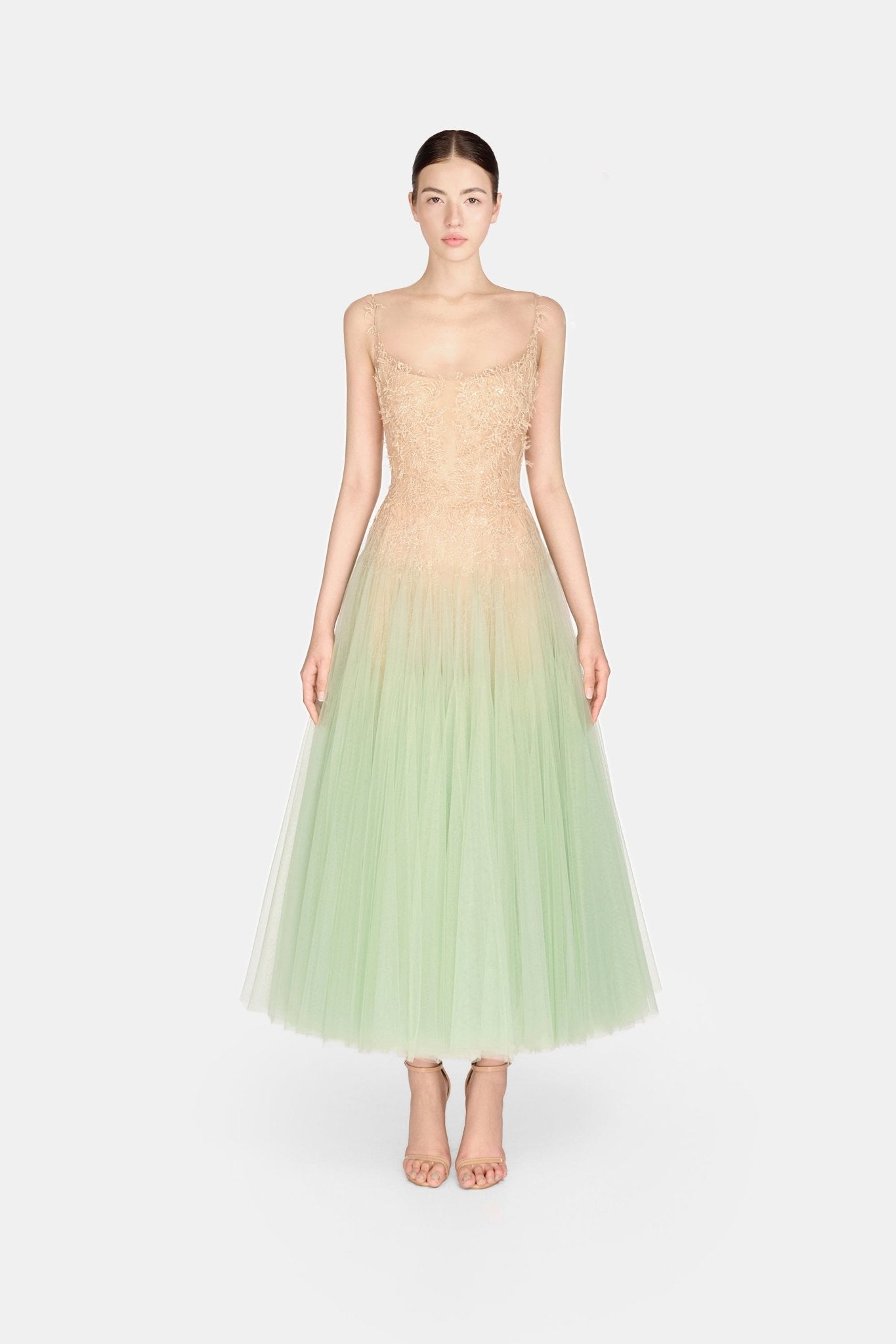 Mint Ombre Lace Midi Dress - Montsand