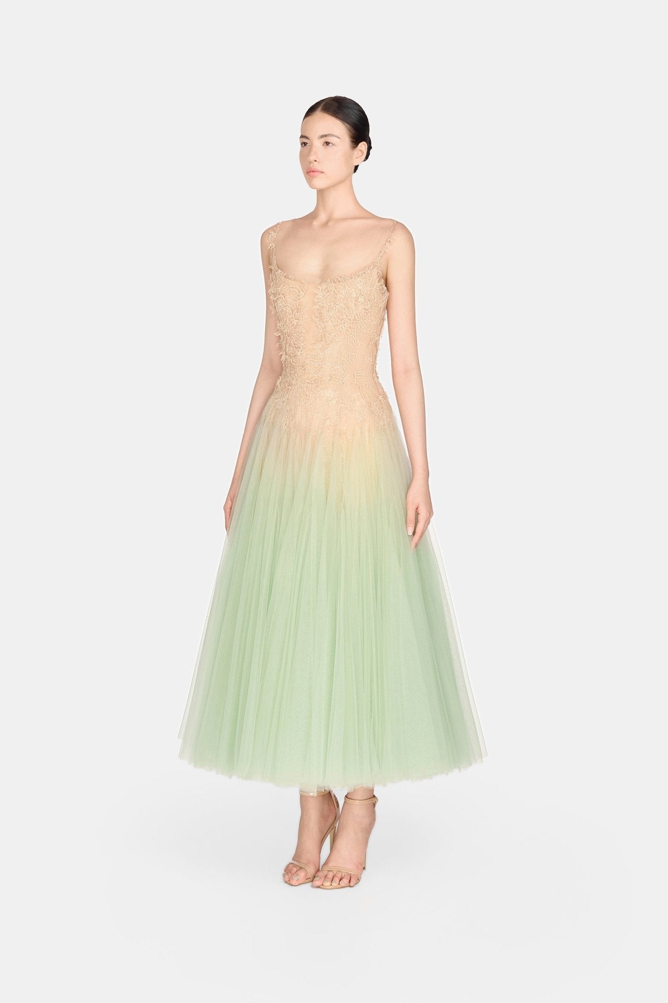 Mint Ombre Lace Midi Dress - Montsand