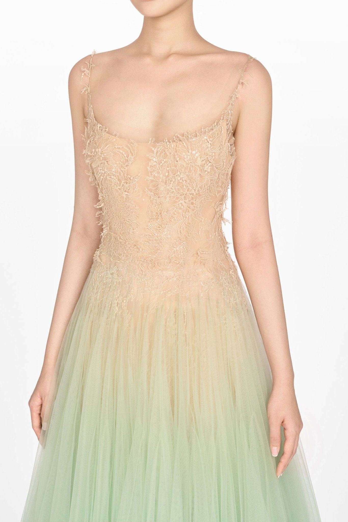 Mint Ombre Lace Midi Dress - Montsand