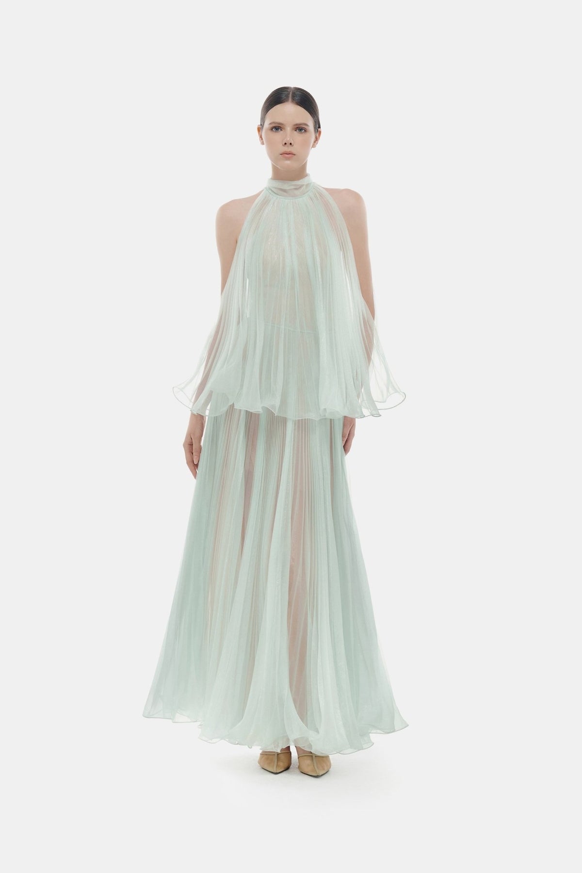 Mint Pleated Dress - Montsand