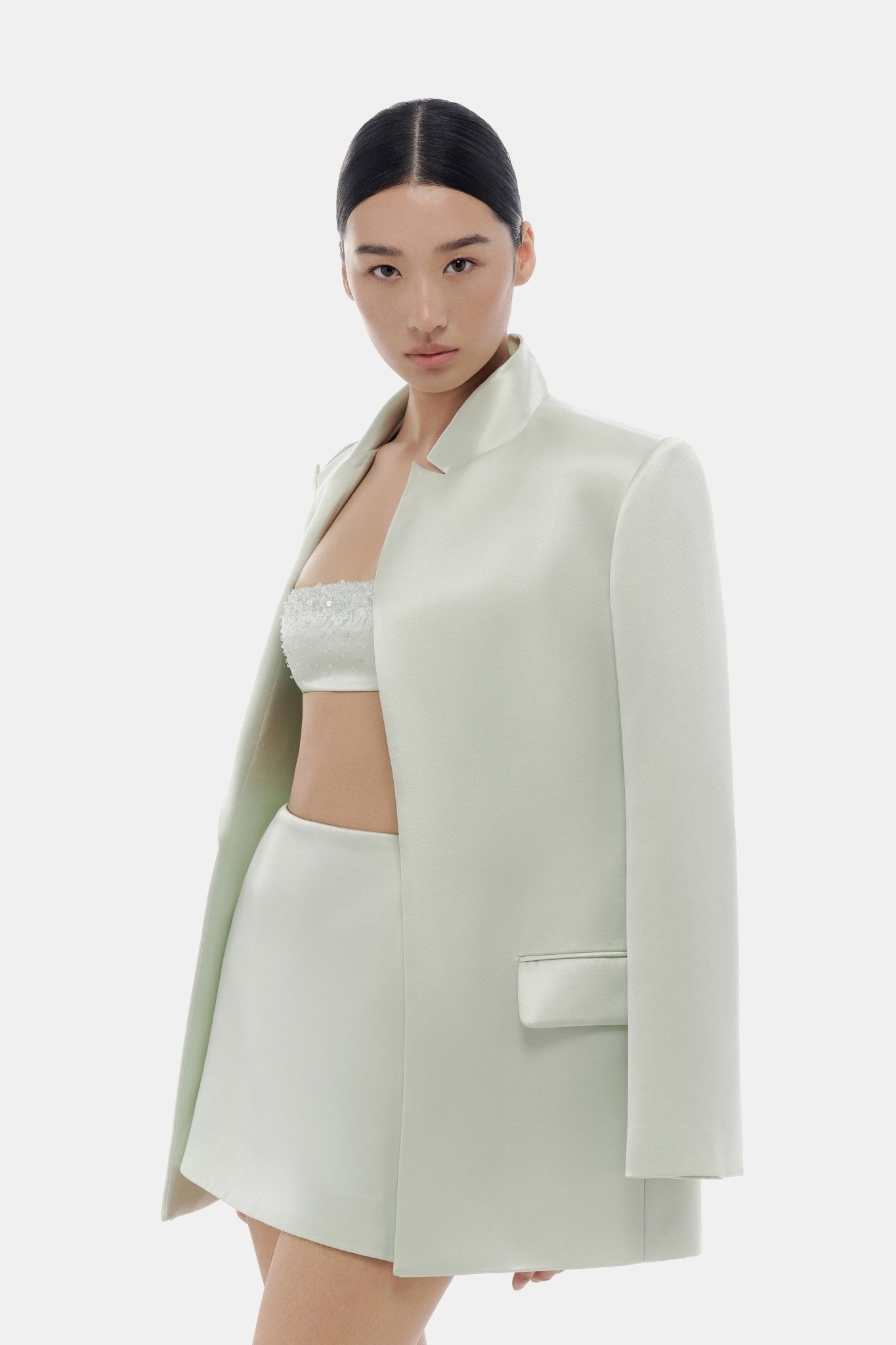 Mint Silk Blazer - Montsand