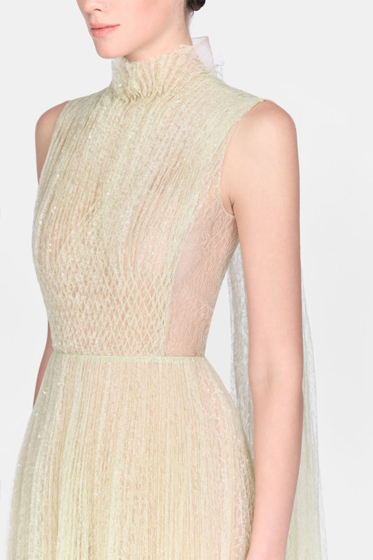 Mint Smocked Lace Maxi Dress - Montsand