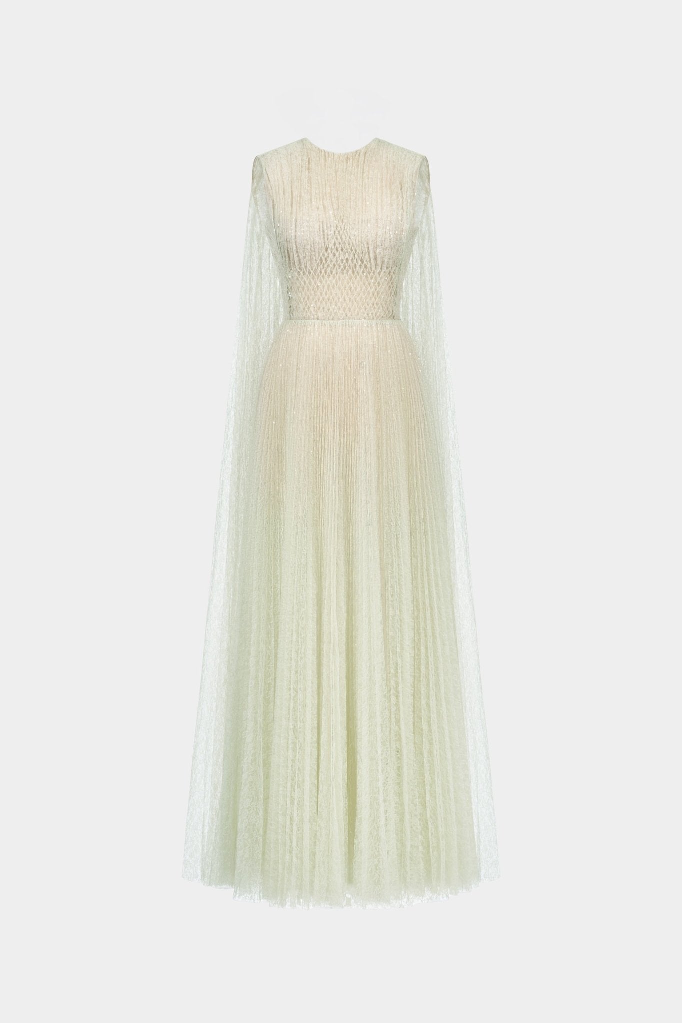 Mint Smocked Round - neck Maxi Dress - Montsand