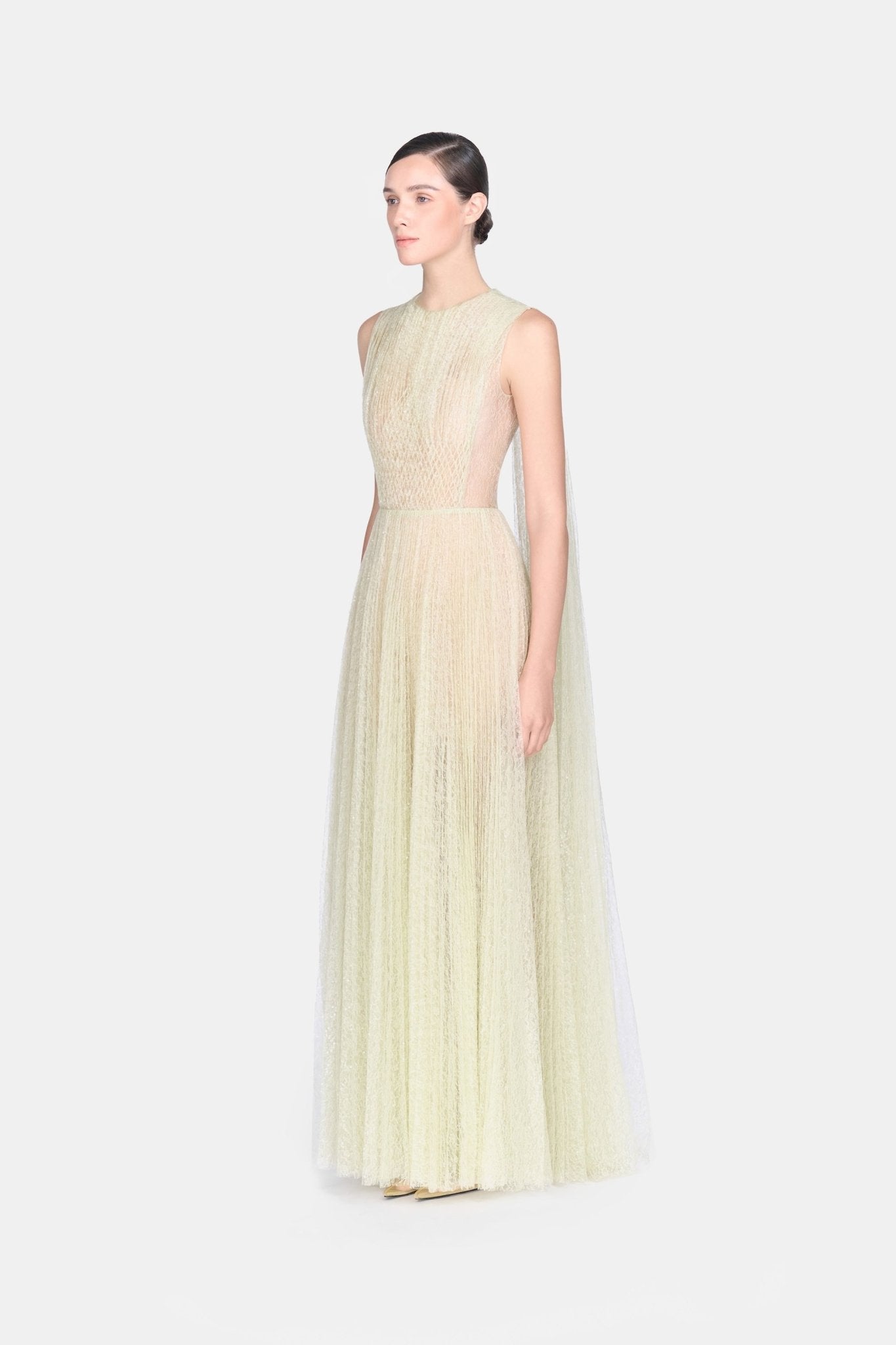 Mint Smocked Round - neck Maxi Dress - Montsand