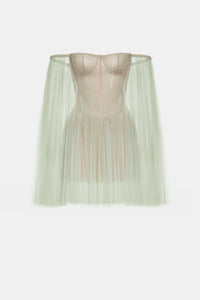 Mint Tulle Off - shoulder Mini Dress - Montsand
