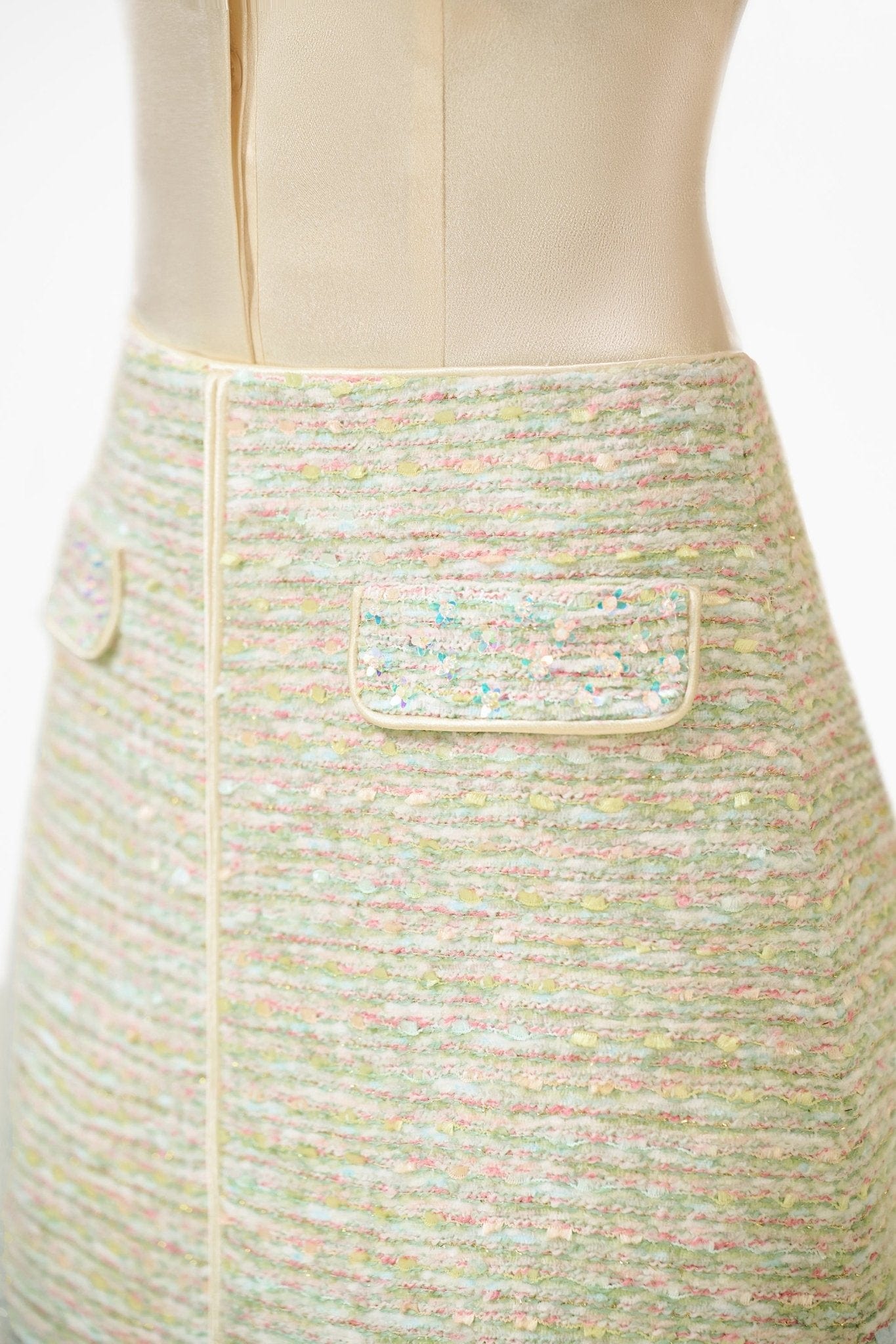 Mint Tweed A - Line Skirt - Montsand