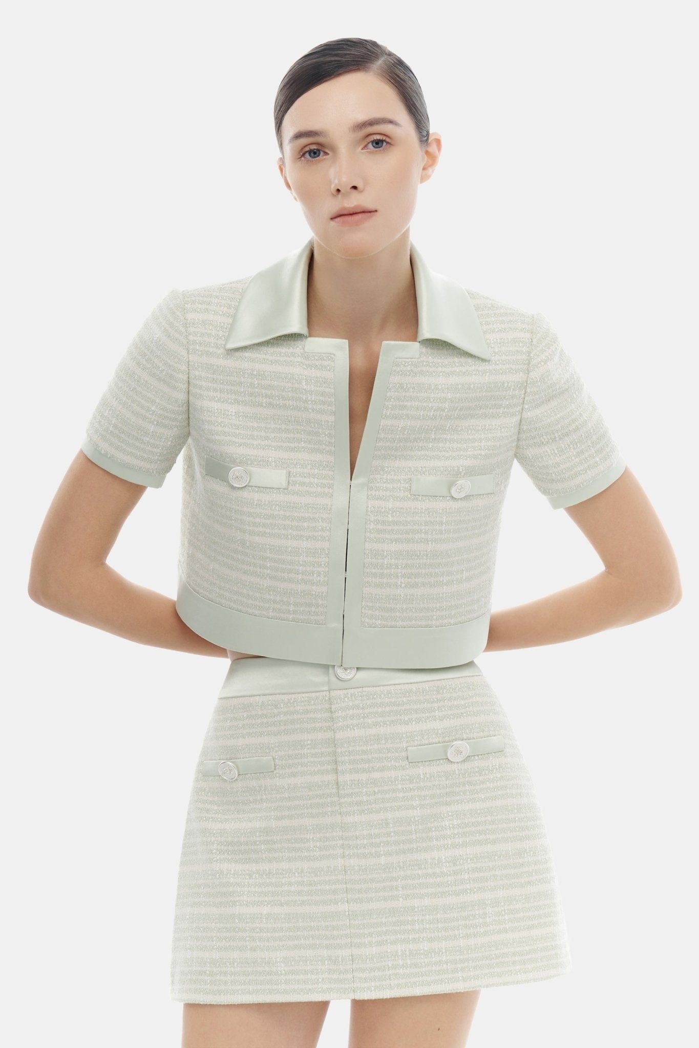 Mint Tweed Croptop Jacket - Montsand