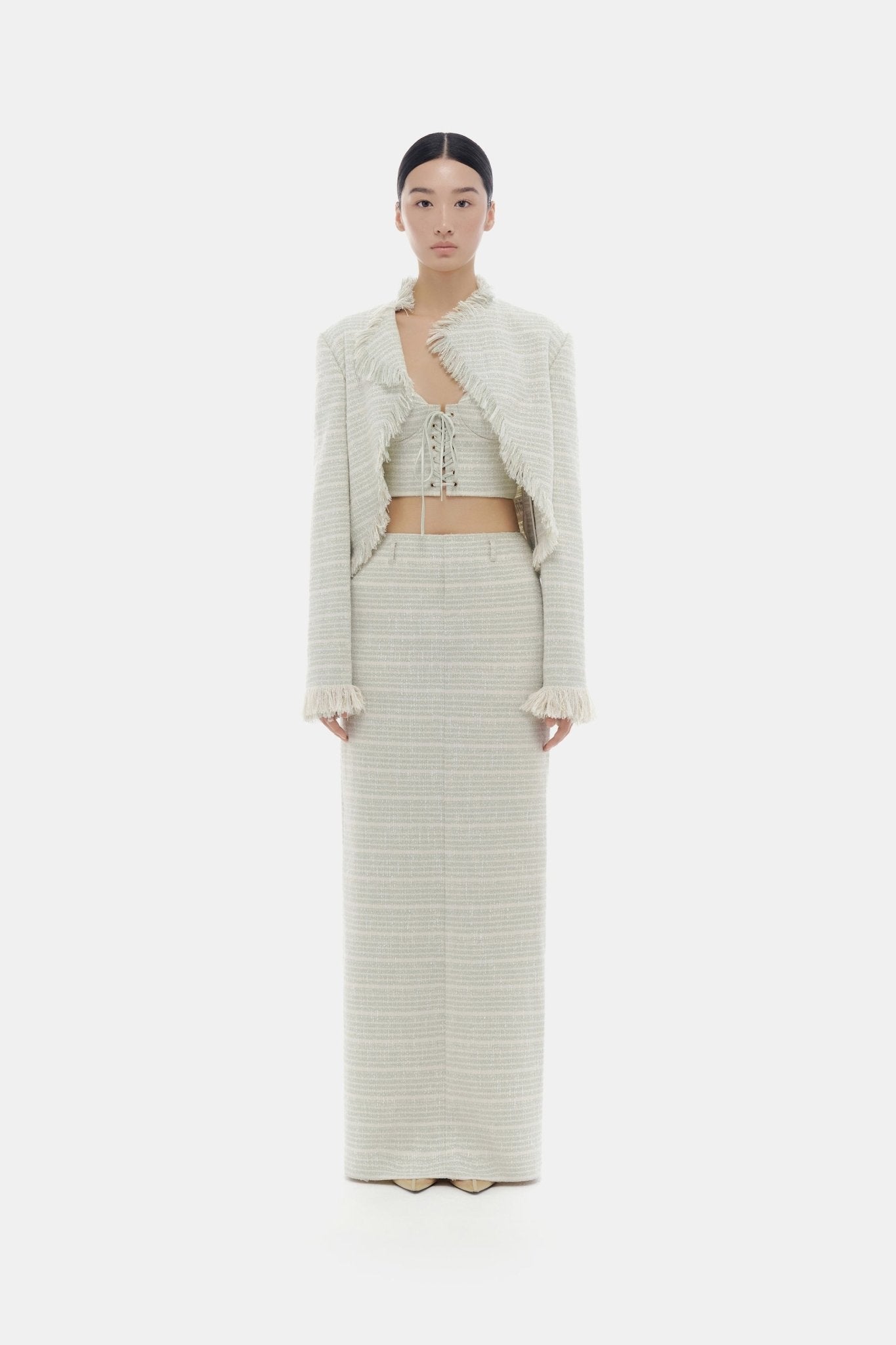 Mint Tweed Fringed Jacket - Montsand