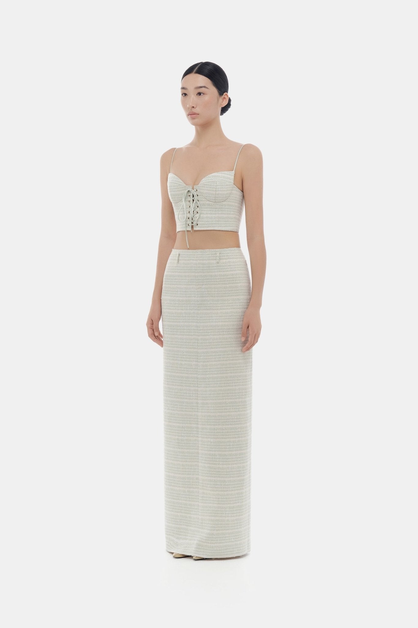 Mint Tweed Midi Skirt - Montsand