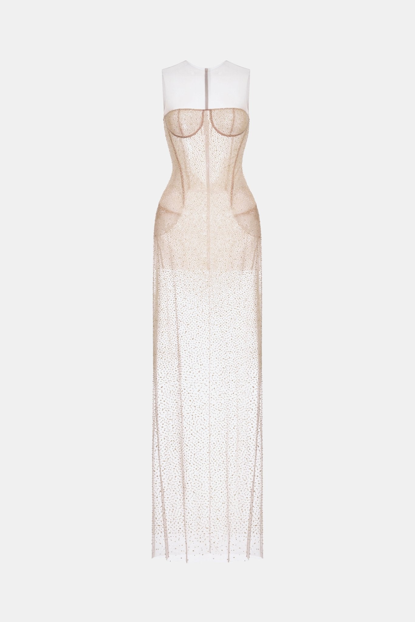 Nude Embellished Dress - Montsand