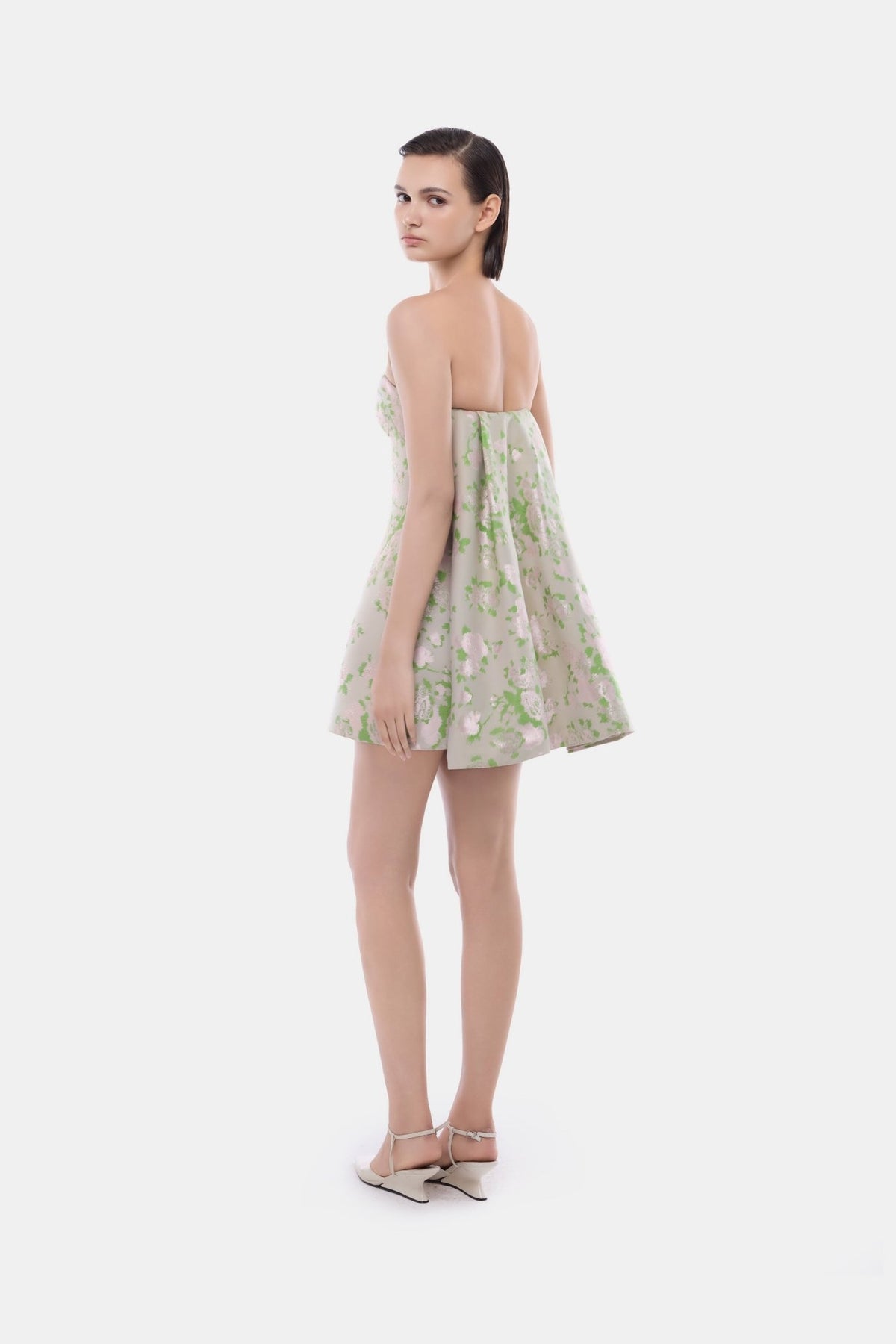 Pastel Corsetry Detachable Cape Mini Dress - Montsand