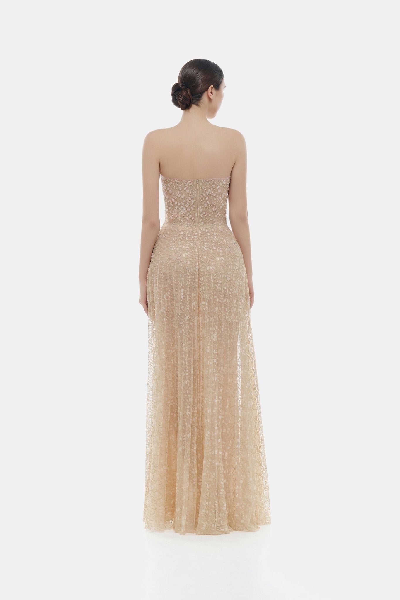Pastel Crystal Beaded Maxi Dress - Montsand