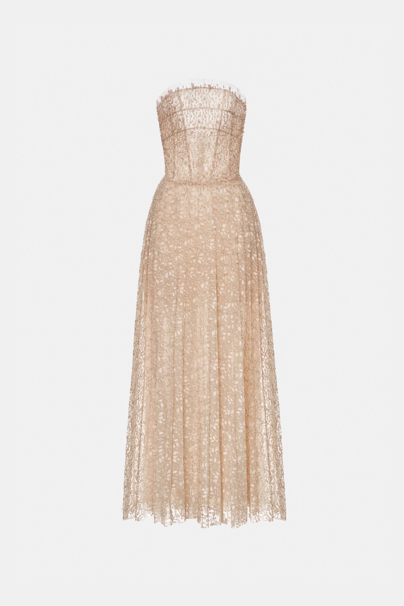 Pastel Crystal Beaded Maxi Dress S