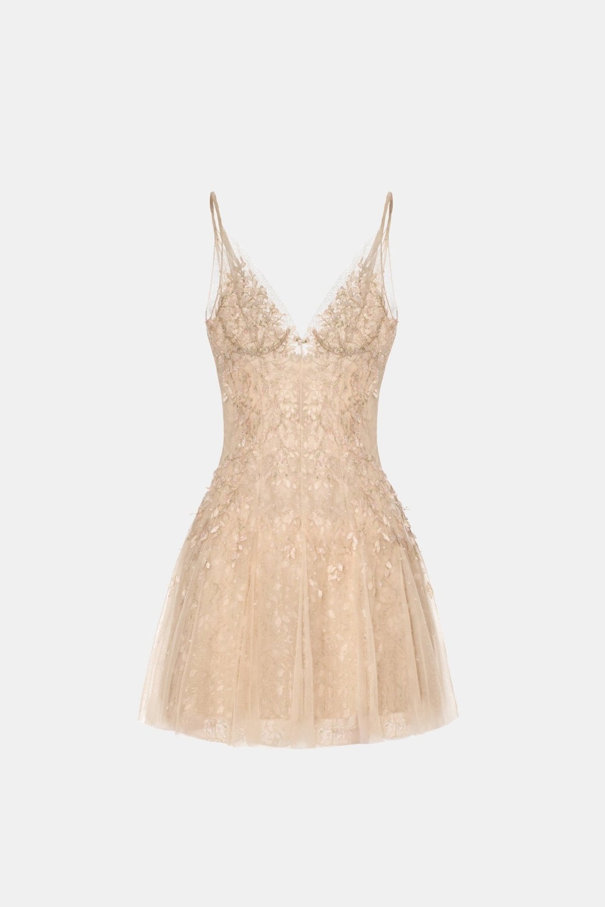 Pastel Deep-V Mini Dress - Montsand