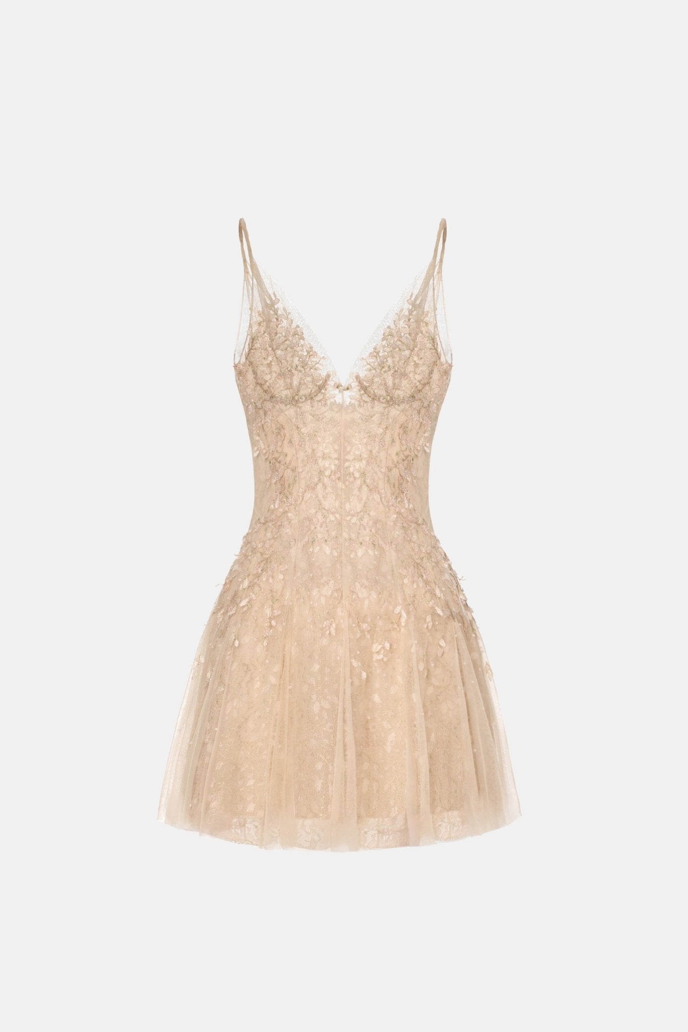 Pastel Deep-V Mini Dress - Montsand