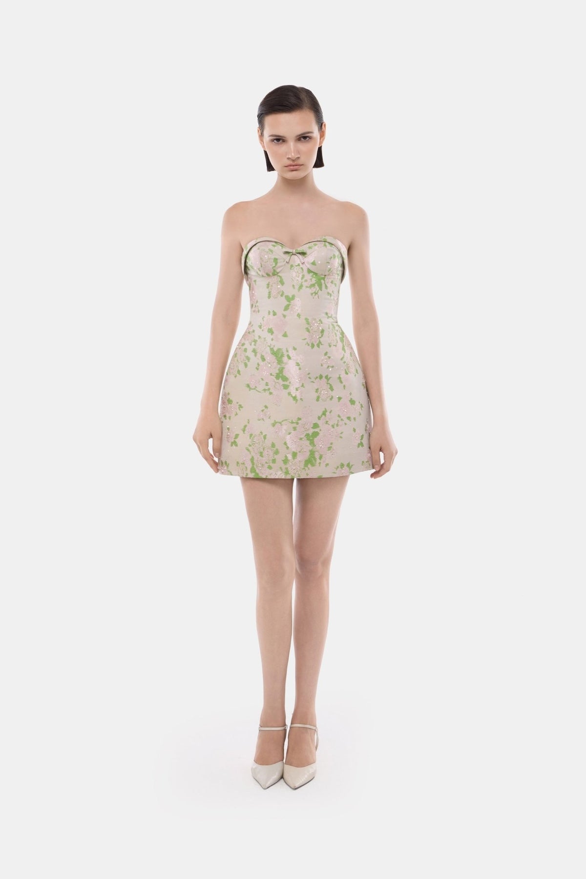 Pastel Floral Corsetry Tube Mini Dress - Montsand