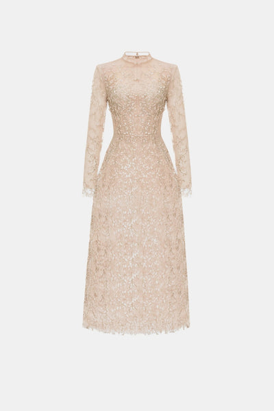 Pastel Mockneck Long Sleeve Midi Dress – Montsand