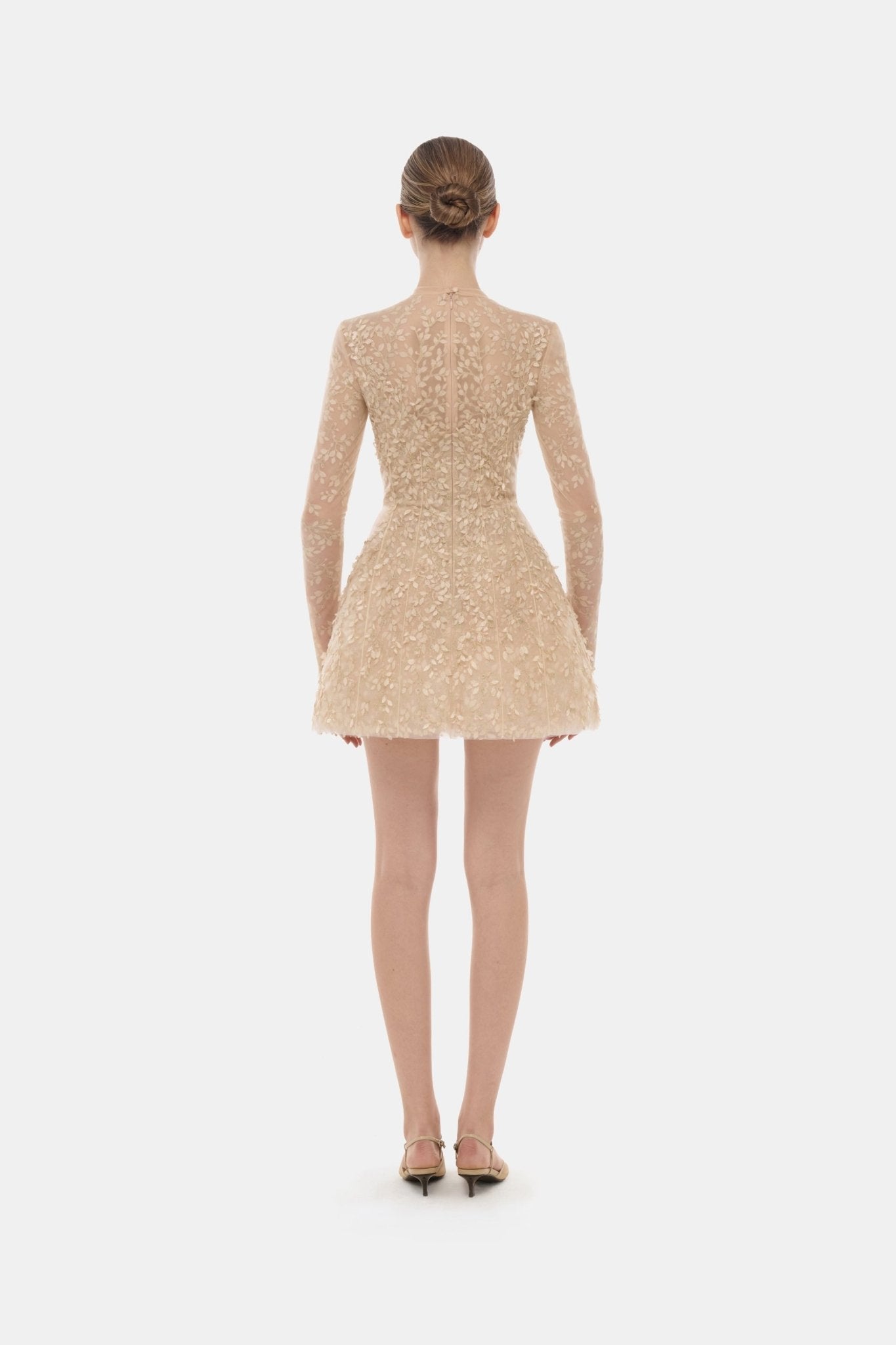 Pastel Mockneck Long Sleeve Mini Dress - Montsand