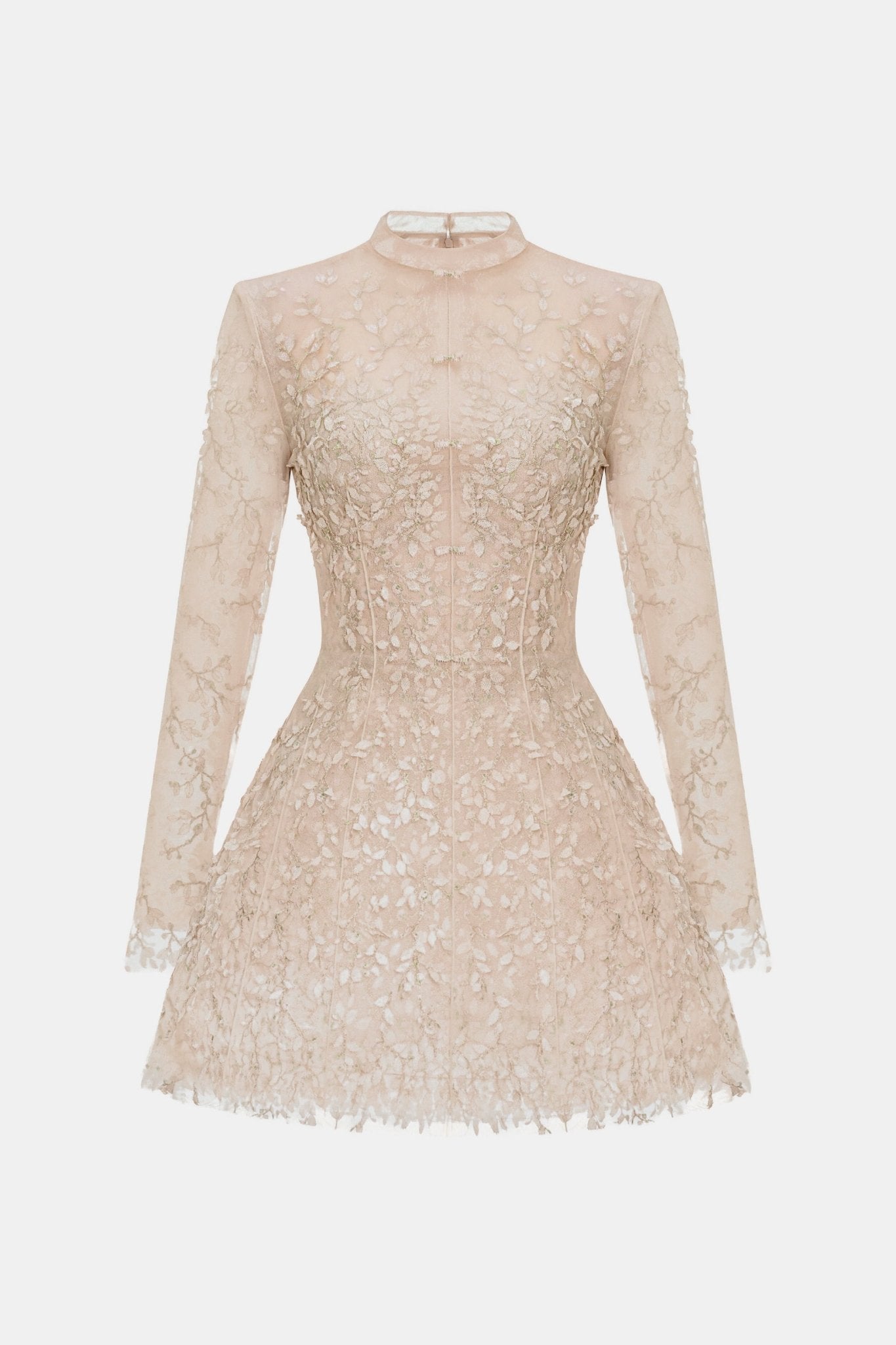 Pastel Mockneck Long Sleeve Mini Dress - Montsand