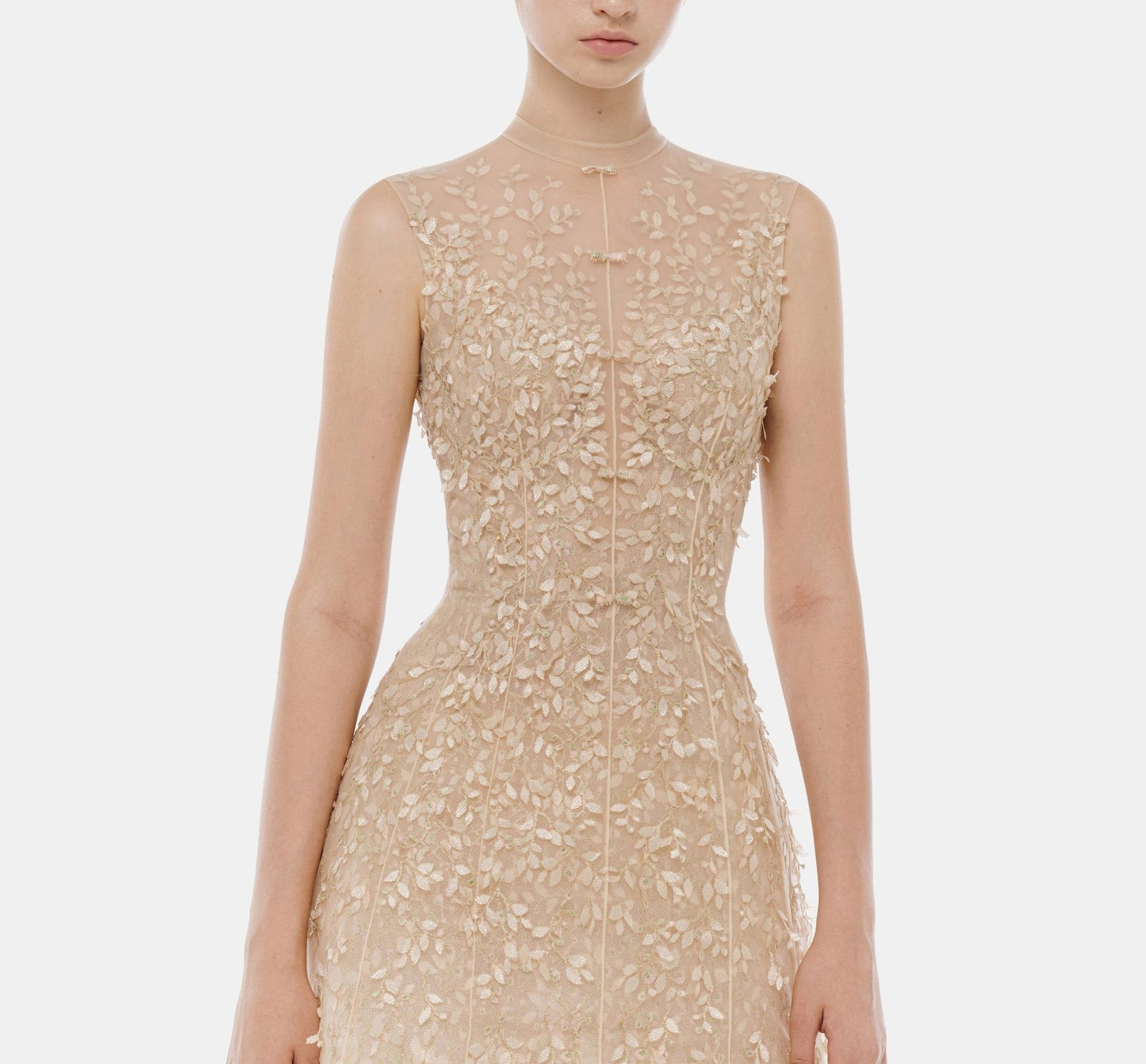 Pastel Mockneck Sleeveless Midi Dress - Montsand