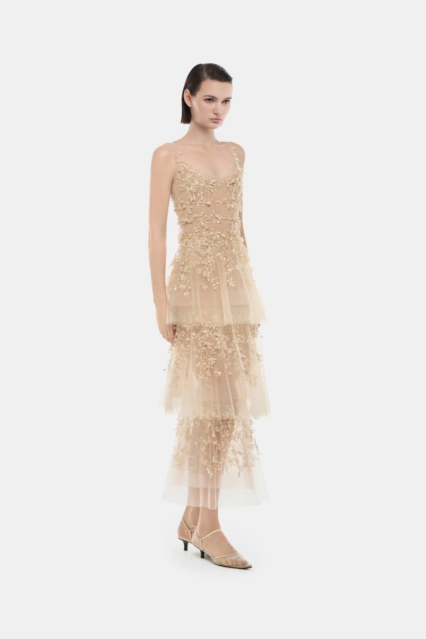 Pastel Tiered Midi Dress - Montsand