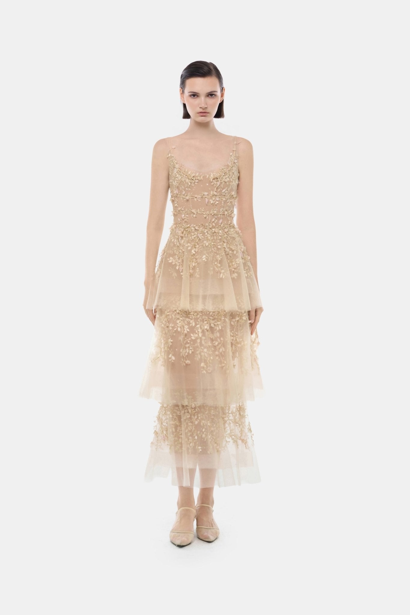 Pastel Tiered Midi Dress - Montsand