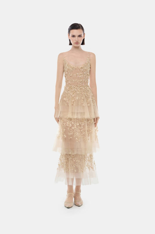 Pastel Tiered Midi Dress - Montsand