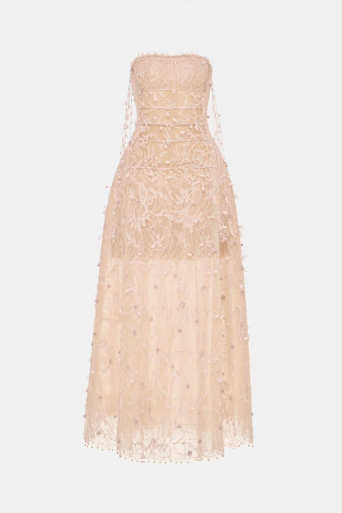 Peach Floral String Maxi Dress - Montsand