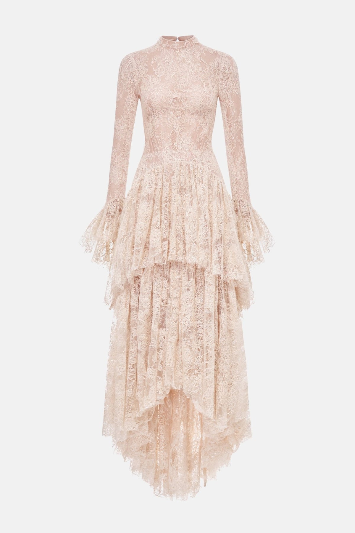 Peach Lace Mullet Dress - Montsand