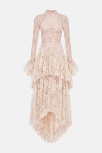 Peach Lace Mullet Dress - Montsand