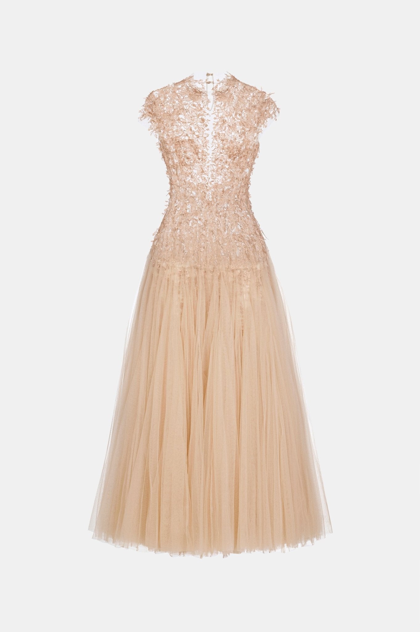 Peach Ombré Cut - Out Lace Dress - Montsand