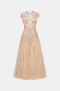 Peach Ombré Cut - Out Lace Dress - Montsand